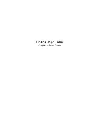 Read Online Finding Ralph Talbot: The Unpublished Poems of a World War One Pilot - Emma Catherine Dumont | PDF