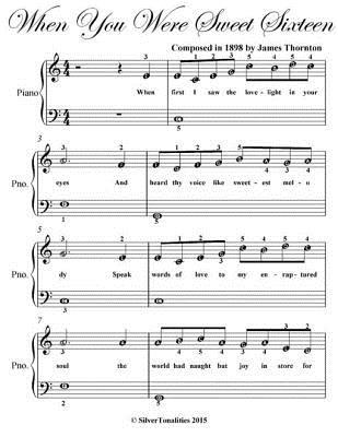 Full Download When You Were Sweet Sixteen Easiest Piano Sheet Music - James Thornton Reverend | ePub