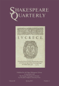 Full Download Shakespeare Quarterly (Volume 66, Number 1, Spring 2015) - Various | PDF