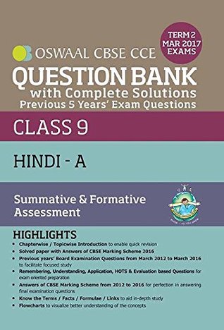 Download Oswaal CBSE CCE Question Bank with Complete Solutions for Class 9 Term II (October to March 2017) Hindi A - Panel of Experts file in ePub
