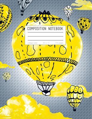 Read Composition Notebook - College Ruled, 8.5 X 11: Yellow Watercolor Hot Air Balloons -  file in ePub