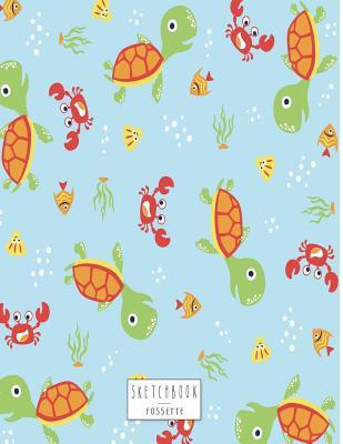 Read Online Sketchbook: Cute Turtle Under the Sea on Blue Cover (8.5 X 11) Inches 110 Pages, Blank Unlined Paper for Sketching, Drawing, Whiting, Journaling & Doodling - Fos Sette file in ePub
