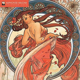 Full Download Alphonse Mucha 2018 12 x 12 Inch Monthly Square Wall Calendar with Glitter Flocked Cover by Flame Tree, Czech Art Nouveau Artist Painter Illustrator Designer -  | PDF