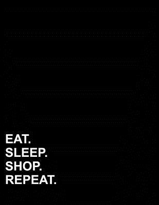 Read Eat Sleep Shop Repeat: Graph Paper Notebook: 1/4 Inch Squares, Blank Graphing Paper with Borders -  | PDF